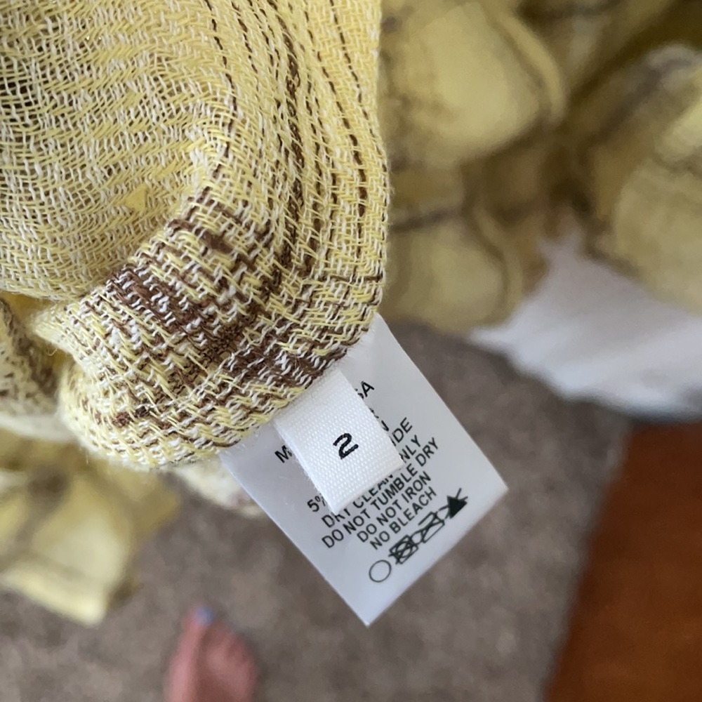 LISA MARIE FERNANDEZ Gathered Checked Linen-Blend Gauze Dress 2 - Picture 11 of 14